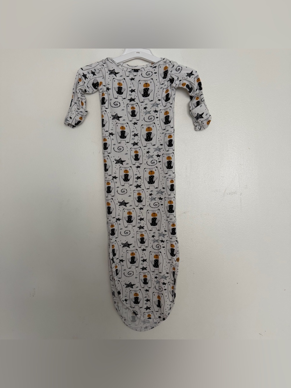 Milkmaid Goods Baby Girls’ Knotted Gown Bears & Stars Size 0-3M